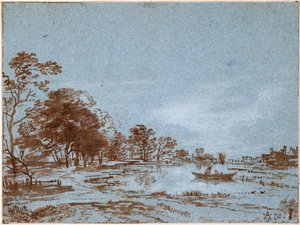 Ay Işığında Nehir Manzarası by Aert van der Neer